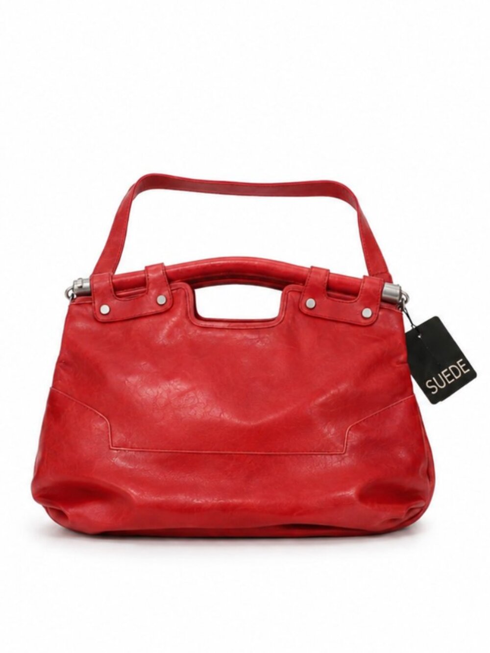 Large Red Genuine Leather Tote